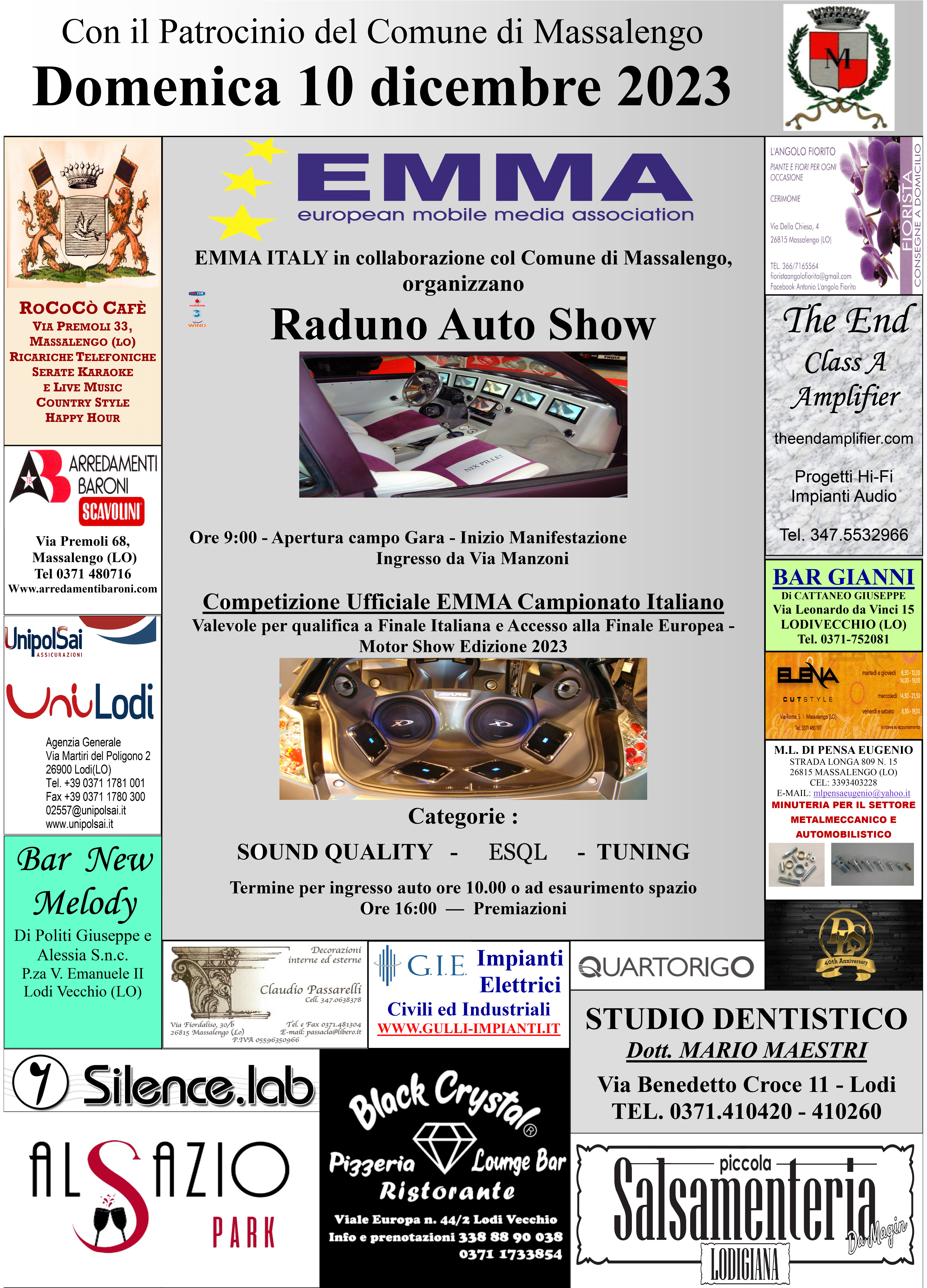 Raduno Auto Show - Massalengo 10/12/2023 @ Via Manzoni | Massalengo | Lombardei | Italien